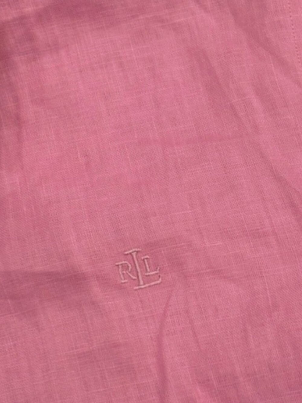 Vintage Ralph Lauren Petite Linen Relaxed Slim Fit Pink Shirt Womens S - Picture 3 of 8
